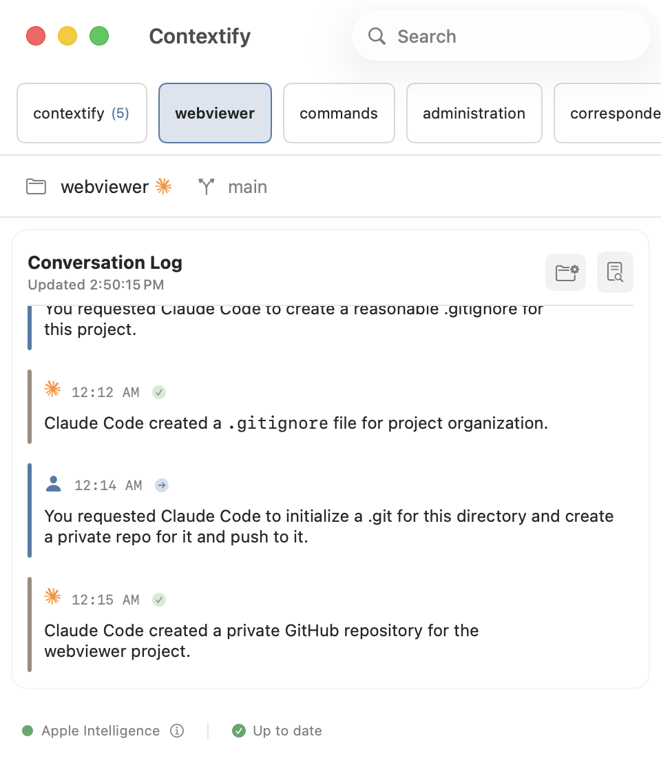 Contextify app screenshot